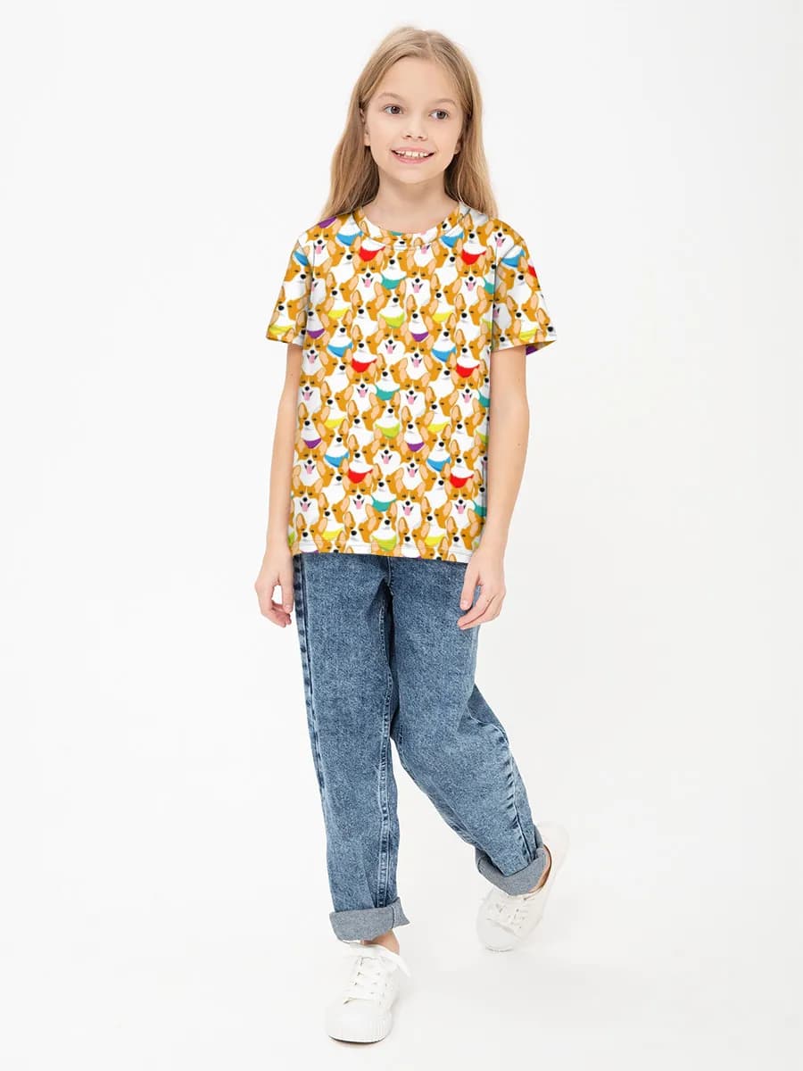 Children's cotton T-shirt (for girls. Copy)