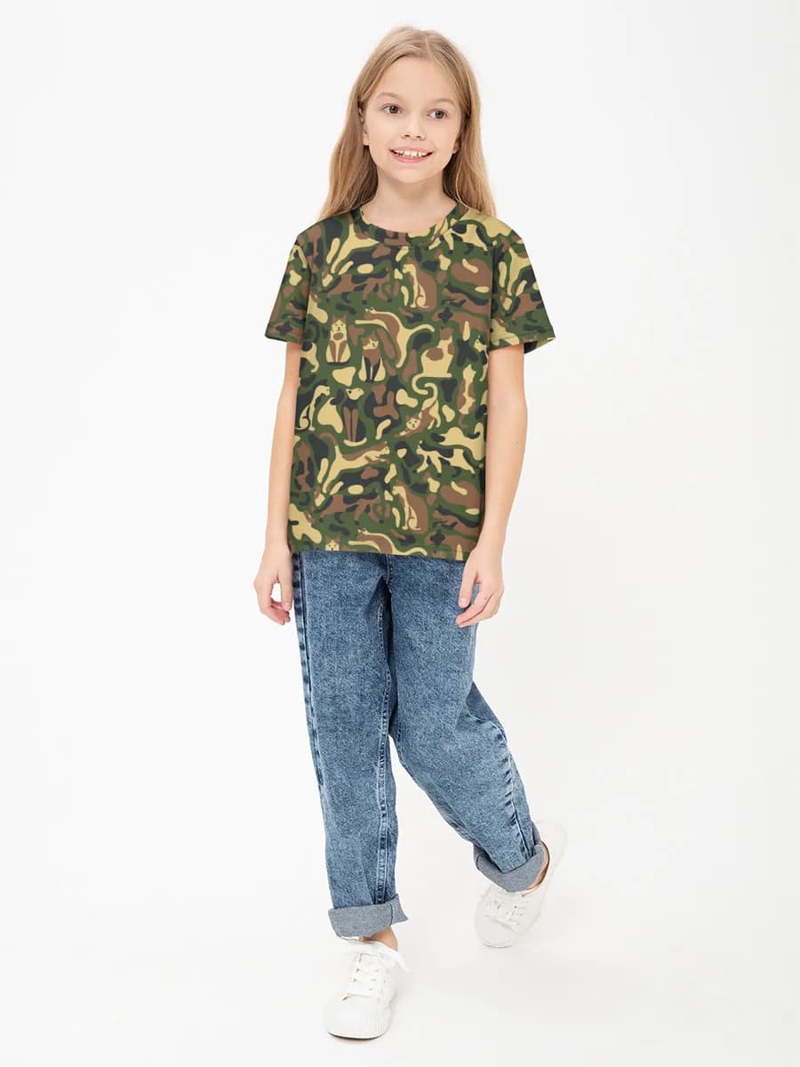 Children's cotton T-shirt (for girls. Copy)