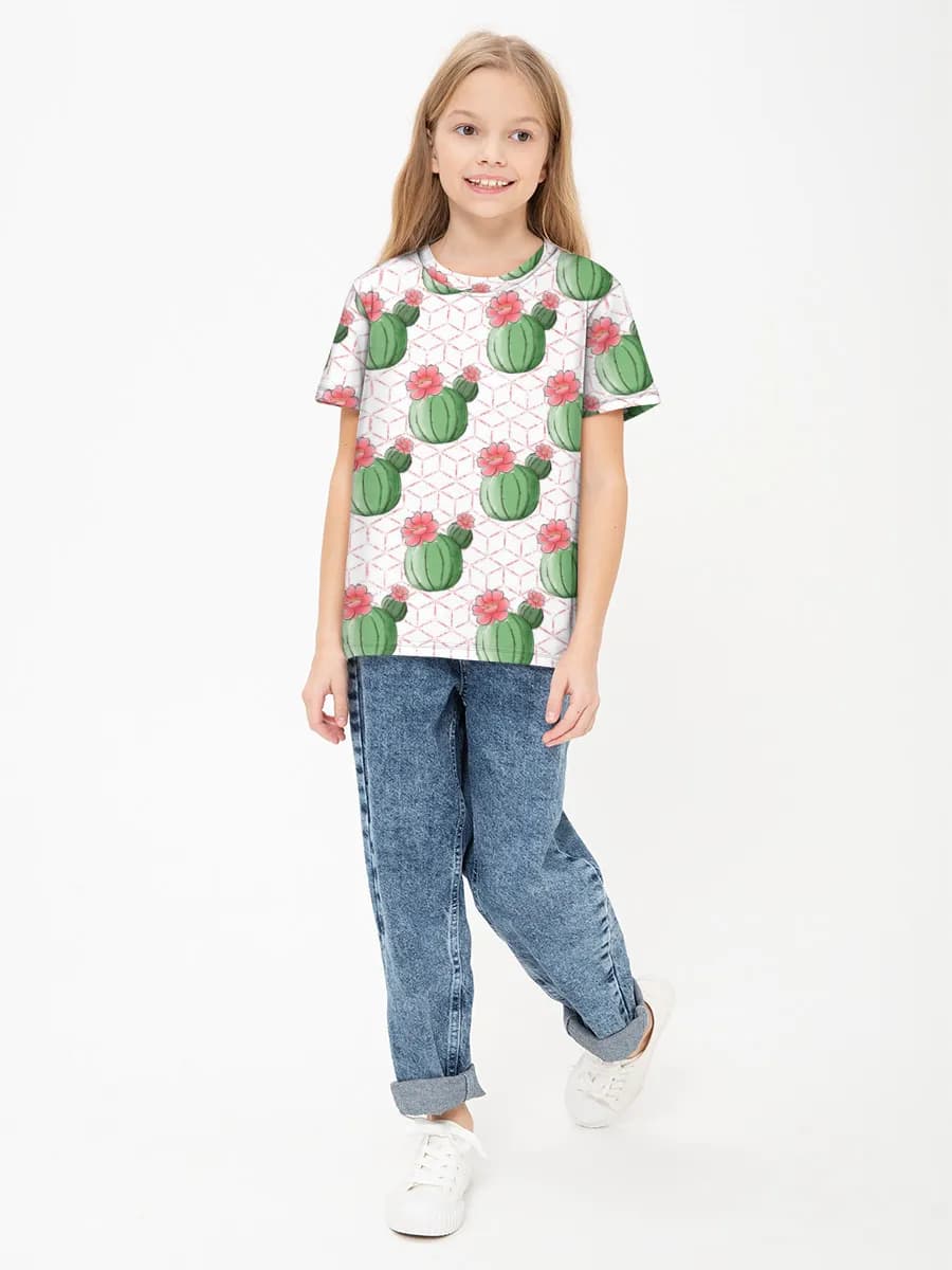 Children's cotton T-shirt (for girls. Copy)