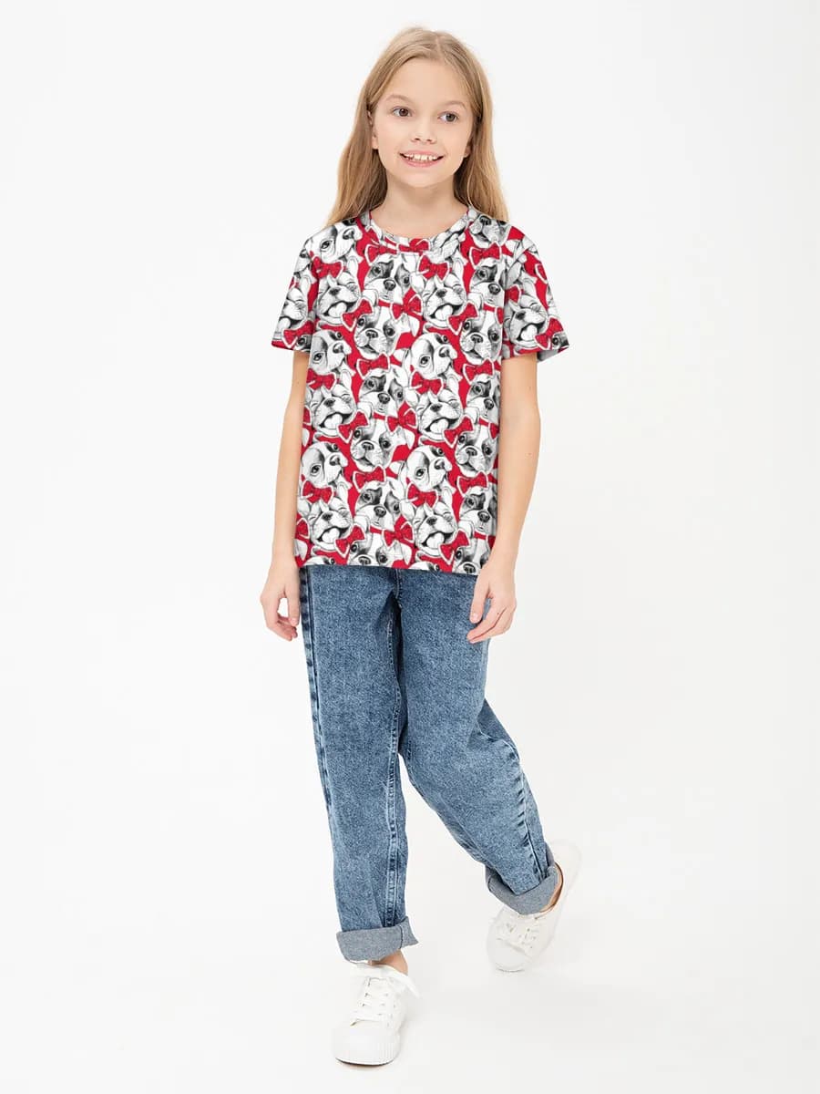 Children's cotton T-shirt (for girls. Copy)