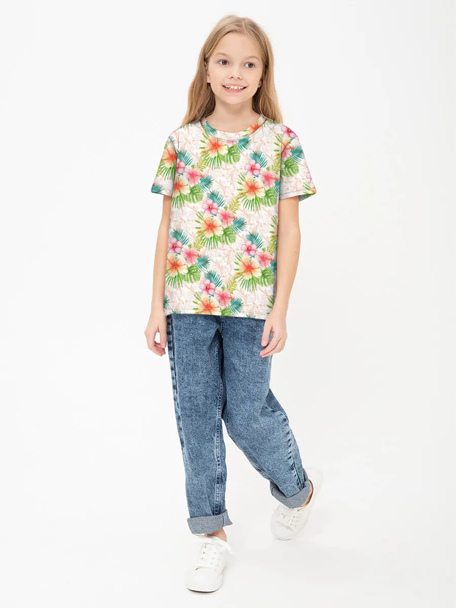 Children's cotton T-shirt (for girls. Copy)
