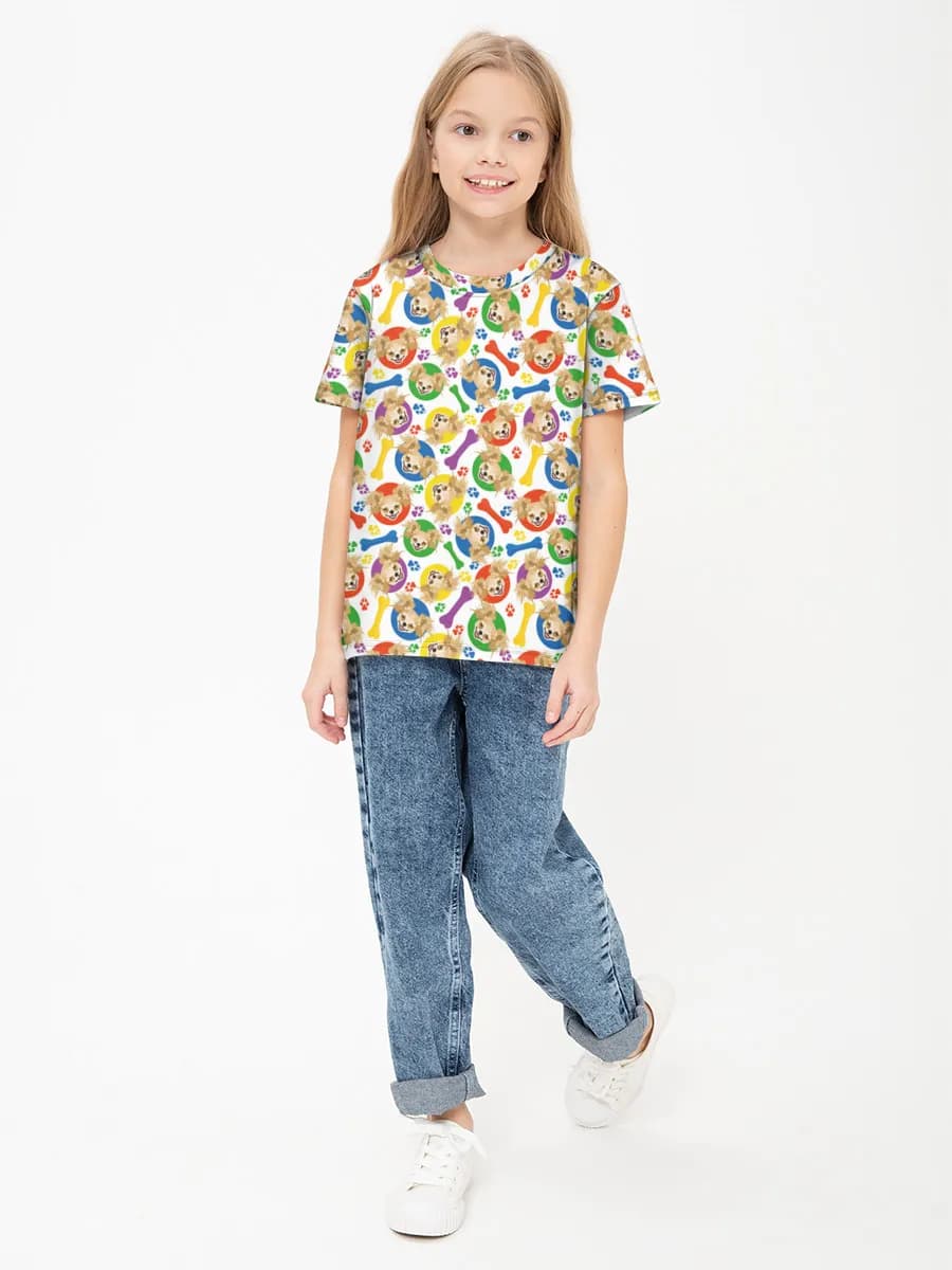 Children's cotton T-shirt (for girls. Copy)