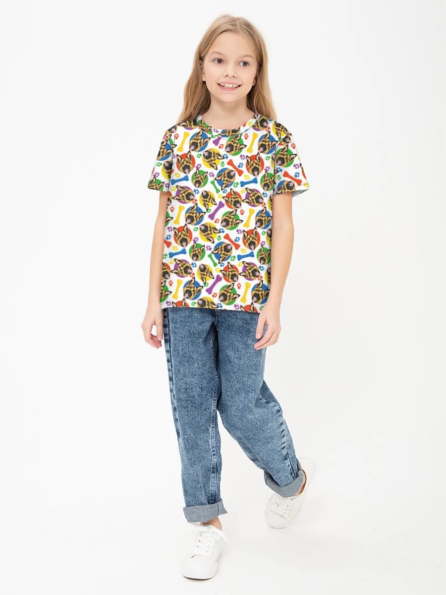 Children's cotton T-shirt (for girls. Copy)