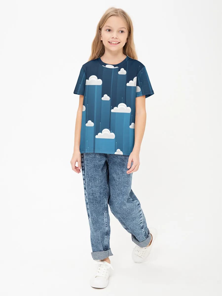 Children's cotton T-shirt (for girls. Copy)