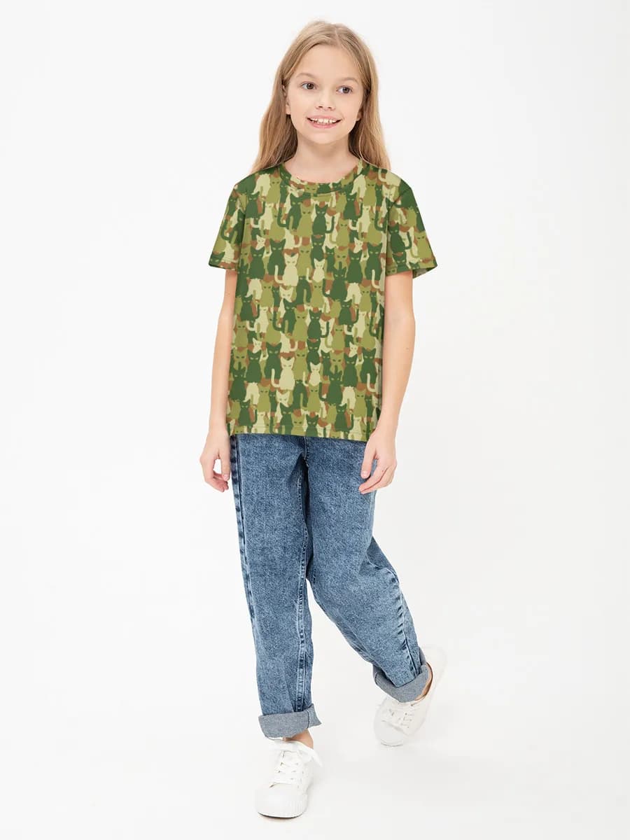 Children's cotton T-shirt (for girls. Copy)