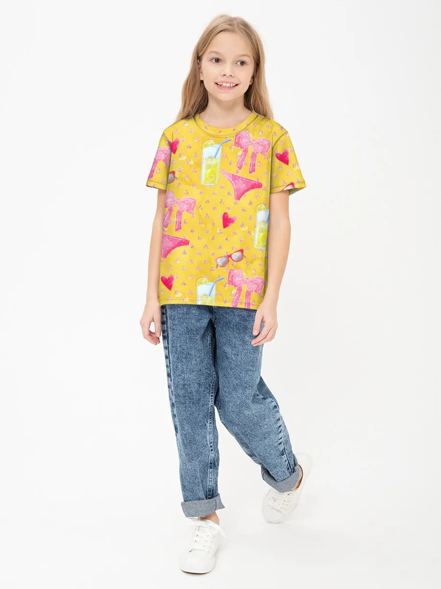 Children's cotton T-shirt (for girls. Copy)
