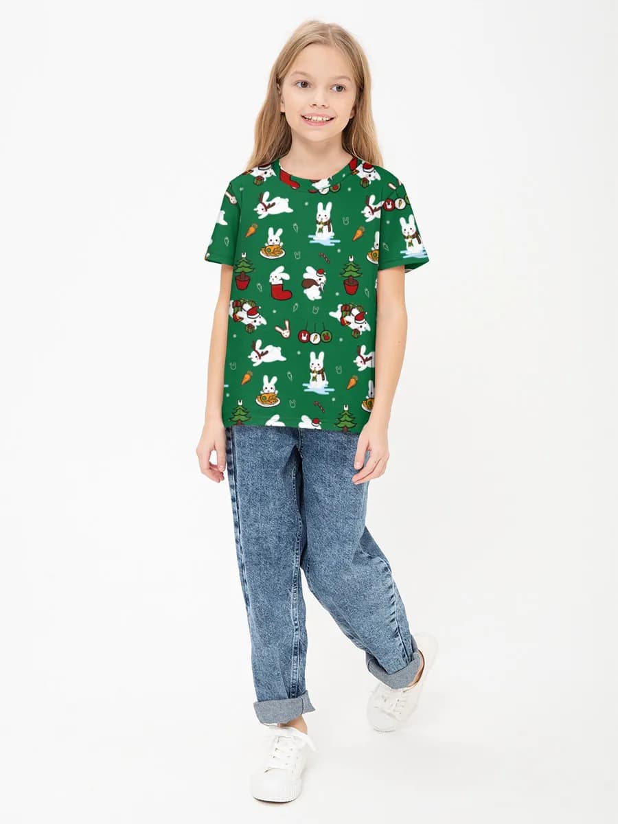 Children's cotton T-shirt (for girls. Copy)