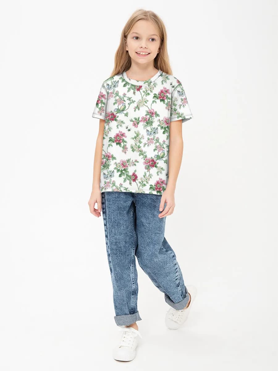 Children's cotton T-shirt (for girls. Copy)