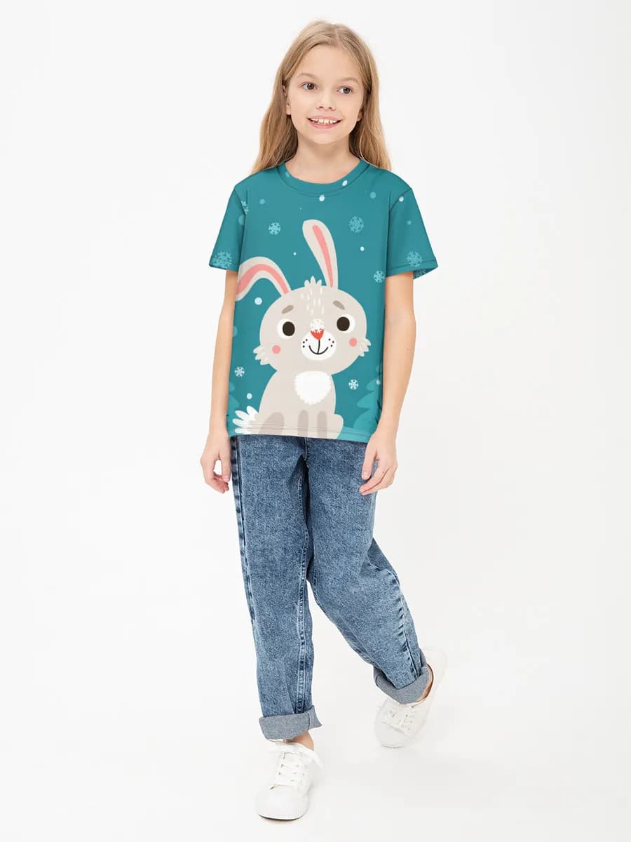 Children's cotton T-shirt (for girls. Copy)