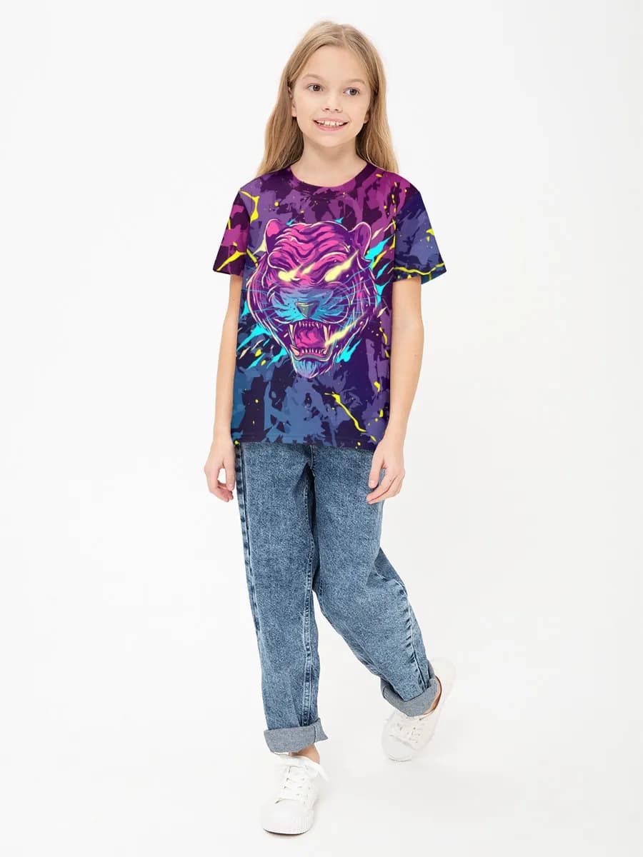 Children's cotton T-shirt (for girls. Copy)