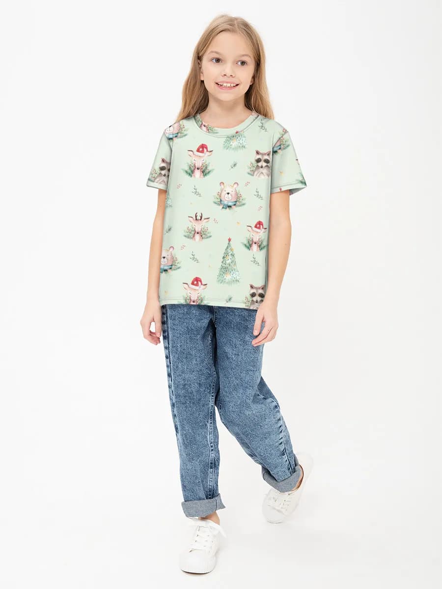 Children's cotton T-shirt (for girls. Copy)