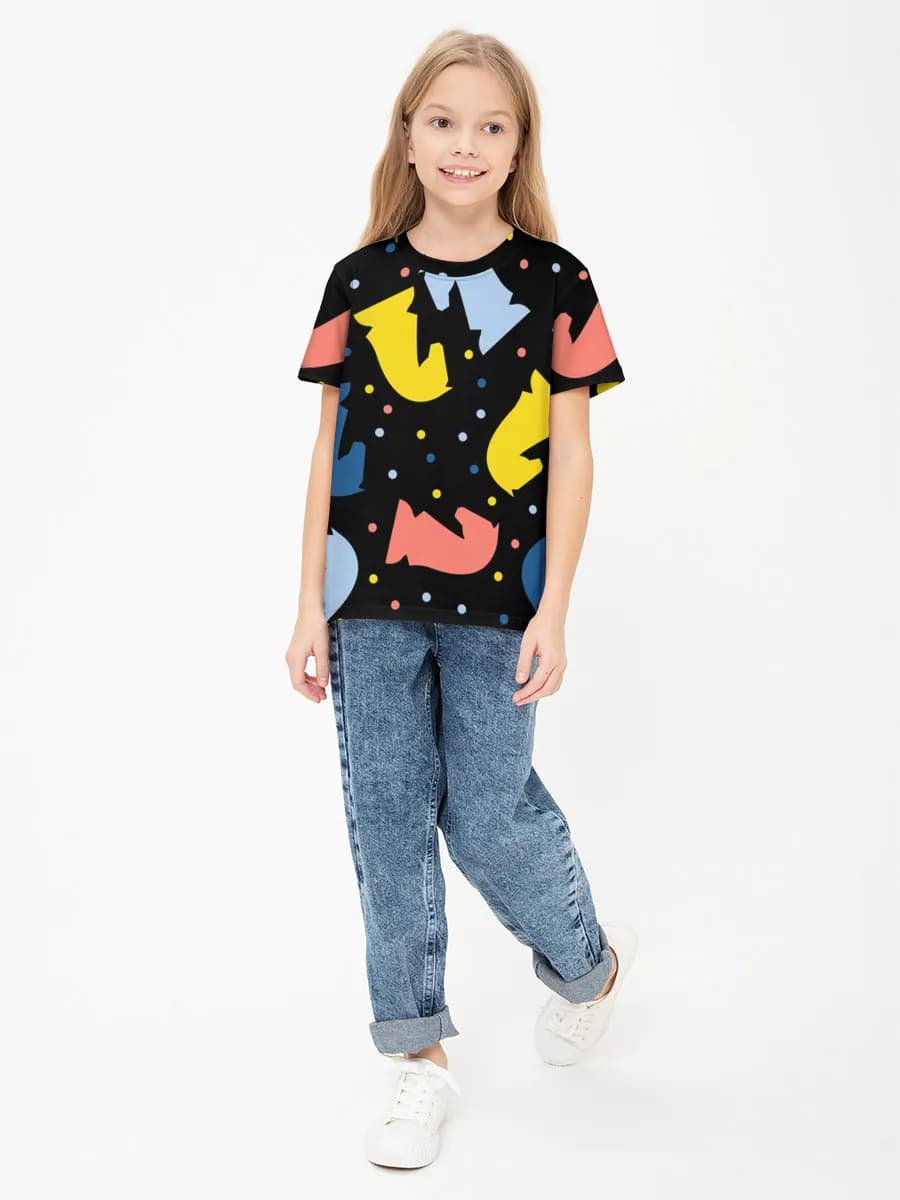 Children's cotton T-shirt (for girls. Copy)