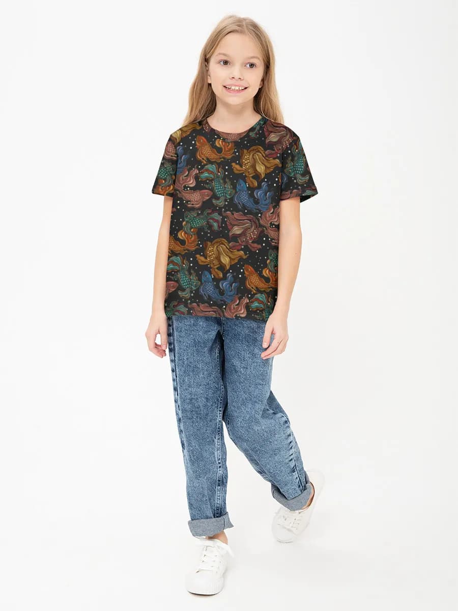 Children's cotton T-shirt (for girls. Copy)