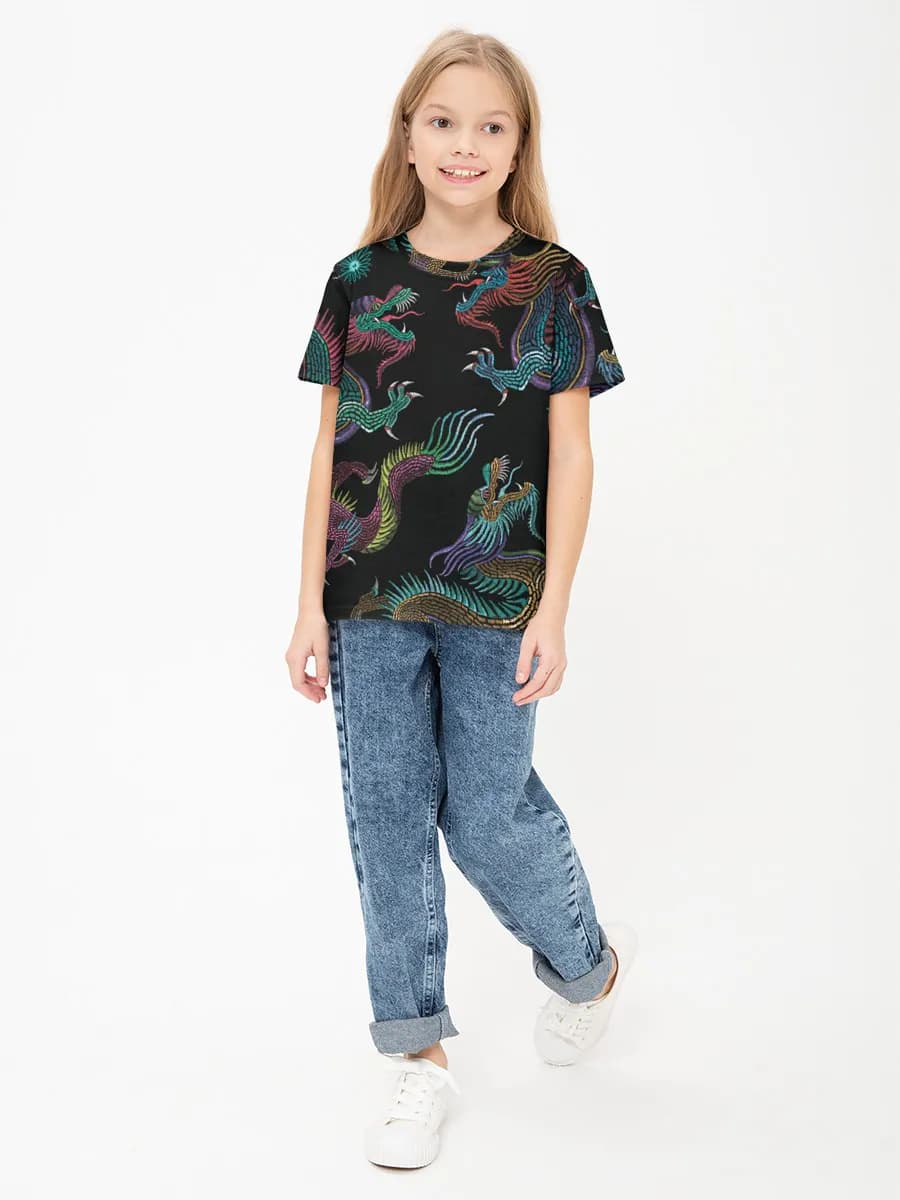 Children's cotton T-shirt (for girls. Copy)