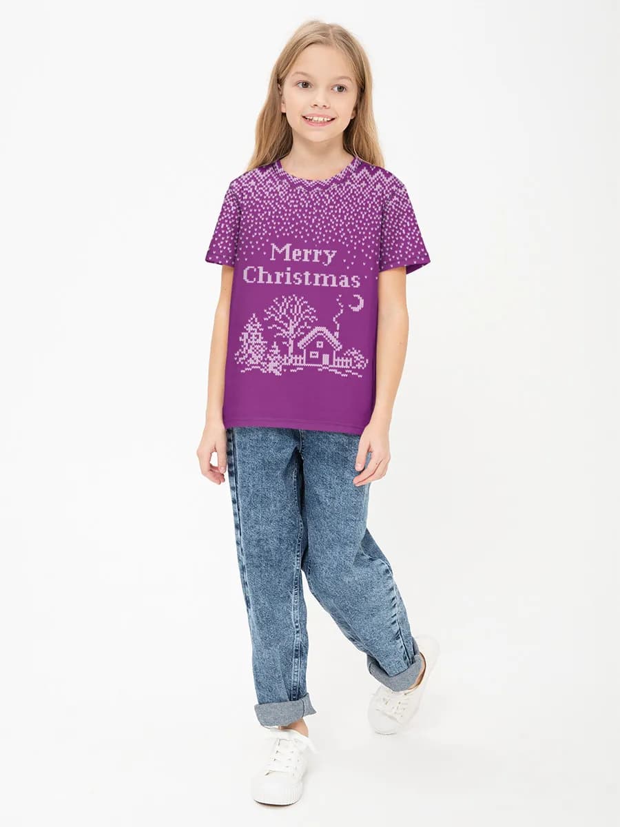 Children's cotton T-shirt (for girls. Copy)