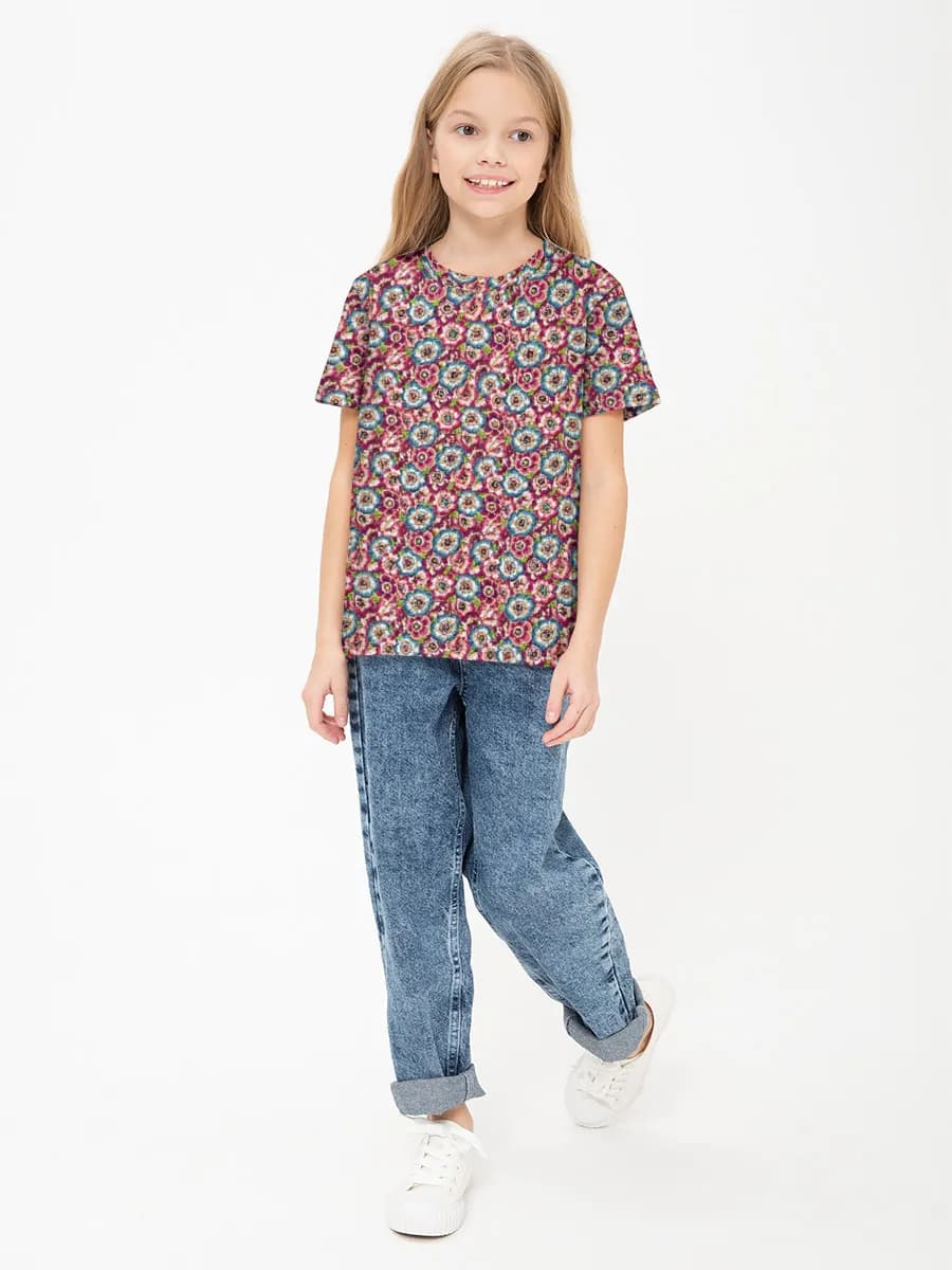 Children's cotton T-shirt (for girls. Copy)