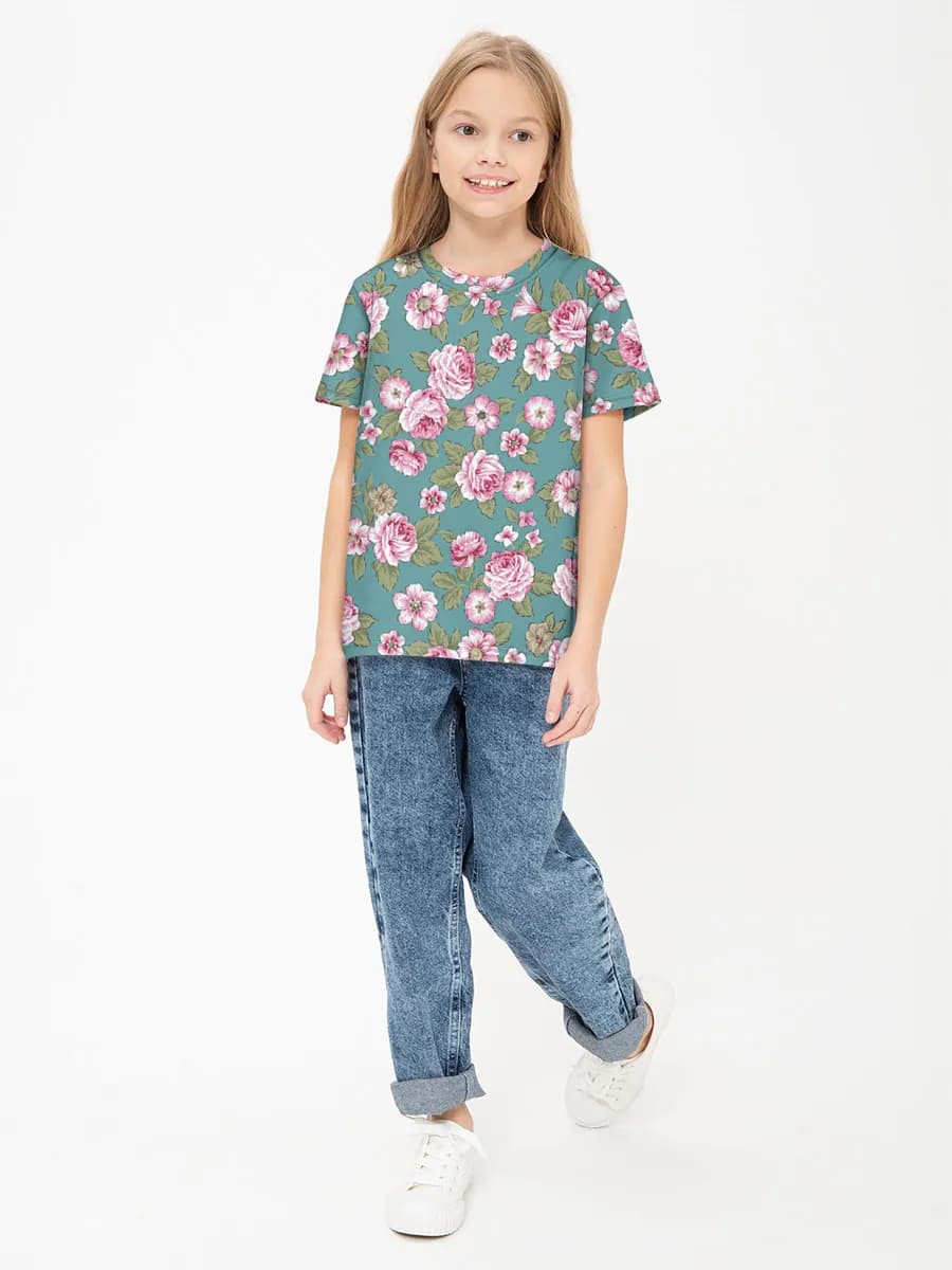 Children's cotton T-shirt (for girls. Copy)