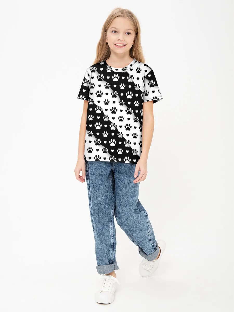 Children's cotton T-shirt (for girls. Copy)