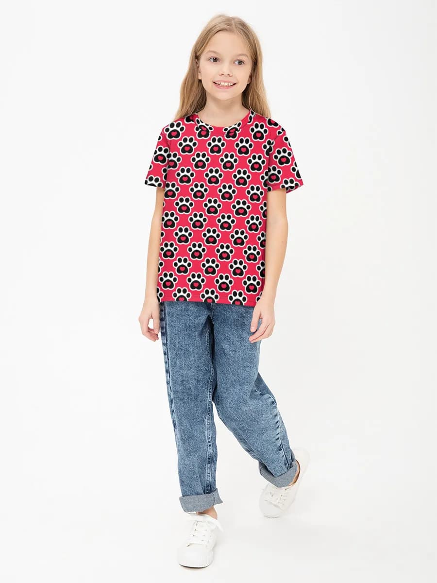Children's cotton T-shirt (for girls. Copy)