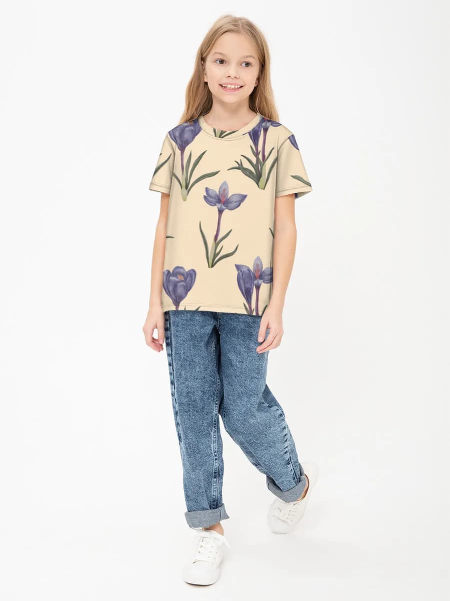 Children's cotton T-shirt (for girls. Copy)