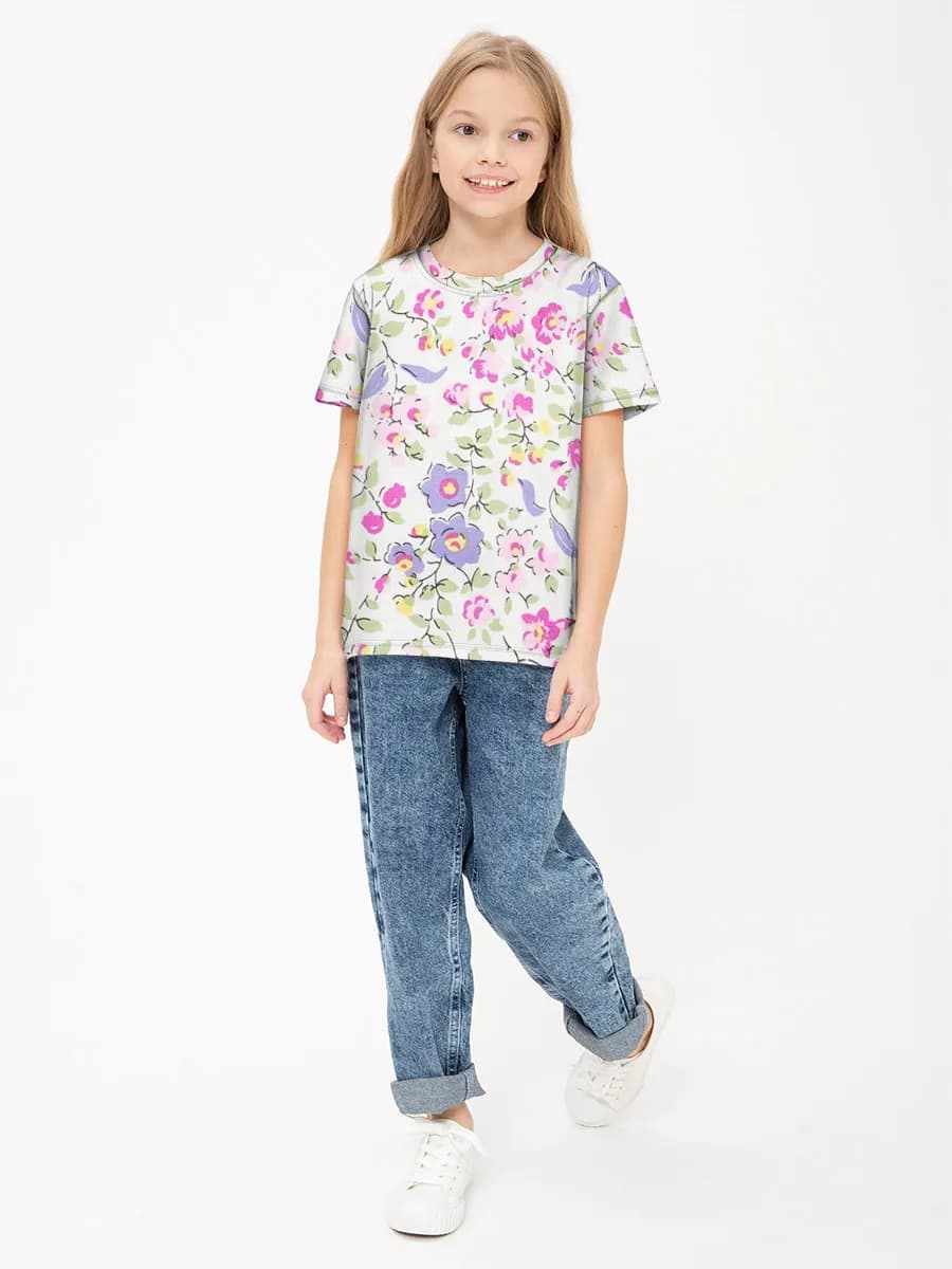 Children's cotton T-shirt (for girls. Copy)