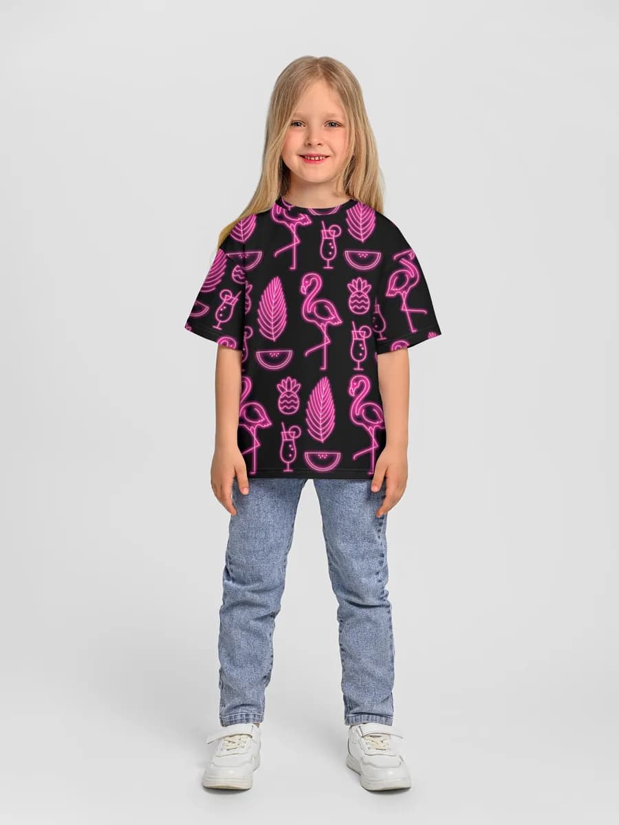 Neon Tropical Flamingo Vibes