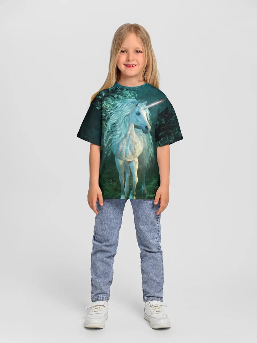 Unicorn In Enchanted Forest