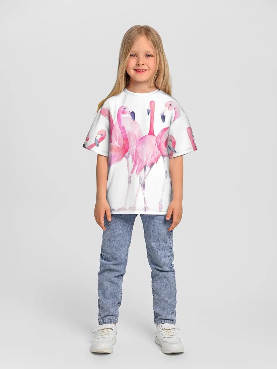 Watercolor Flamingo Parade