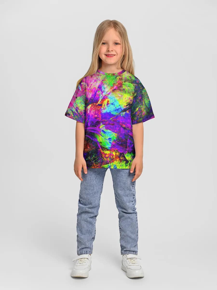 Neon Psychedelic Abstract Splash