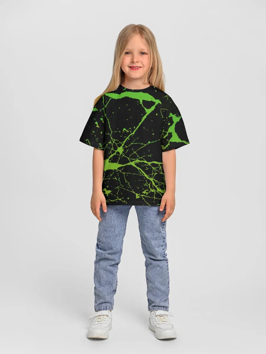 Neon Green Splatter Art