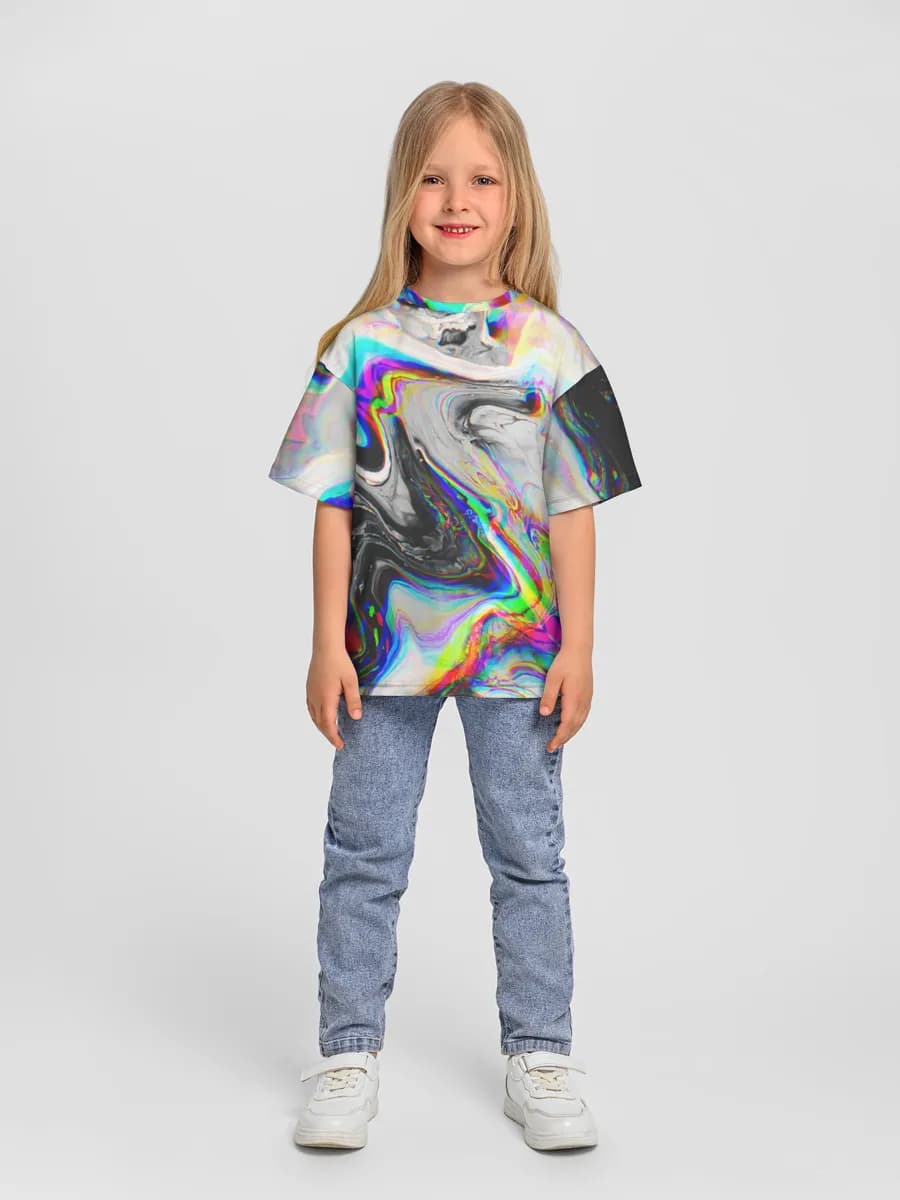 Neon Rainbow Fluid Swirl