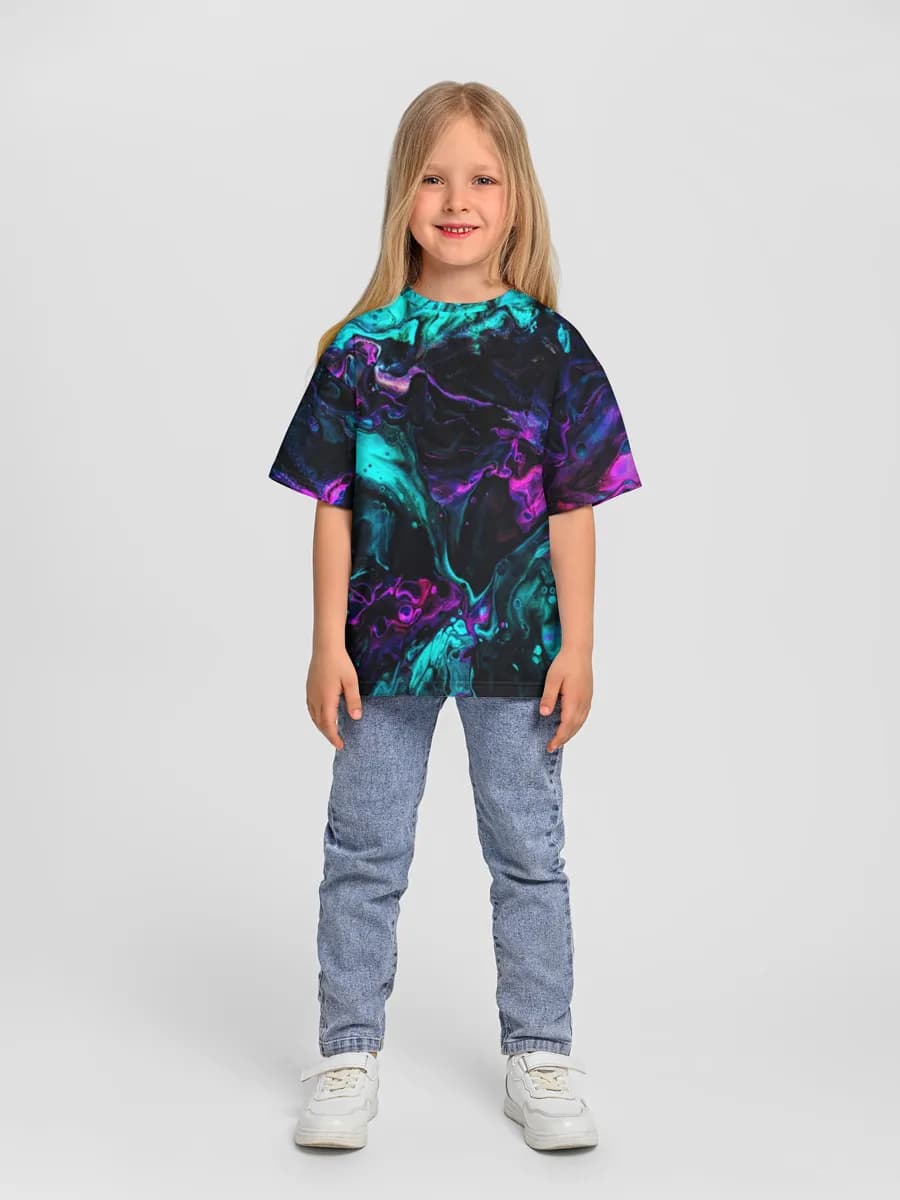 Neon Cosmic Fluid Swirl