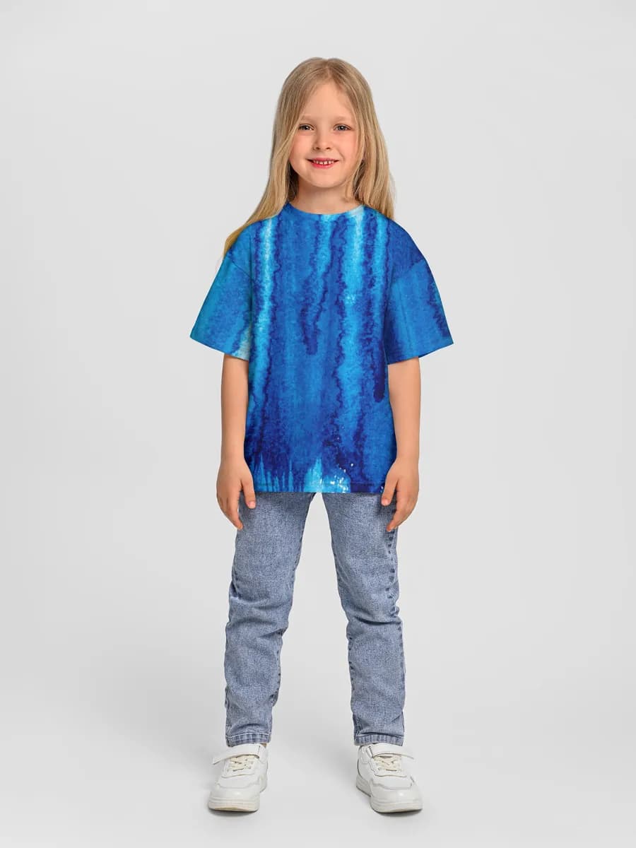 Blue Watercolor Drip Art