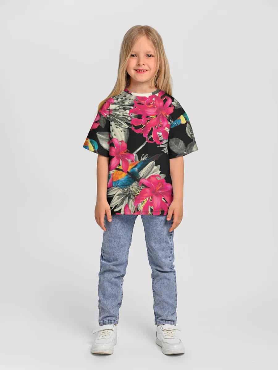 Tropical Birds And Lilies