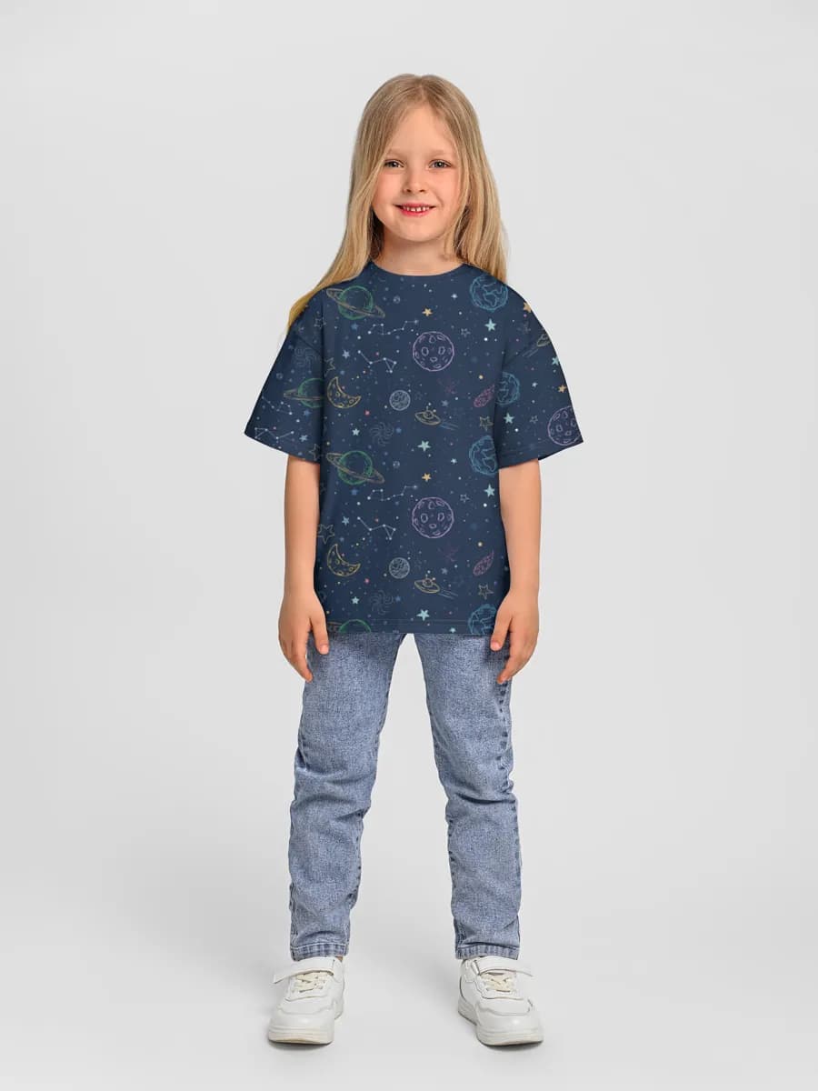 Cosmic Doodle Night Sky