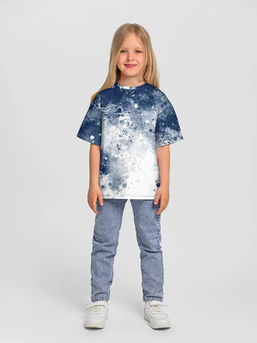 Indigo Watercolor Splatter