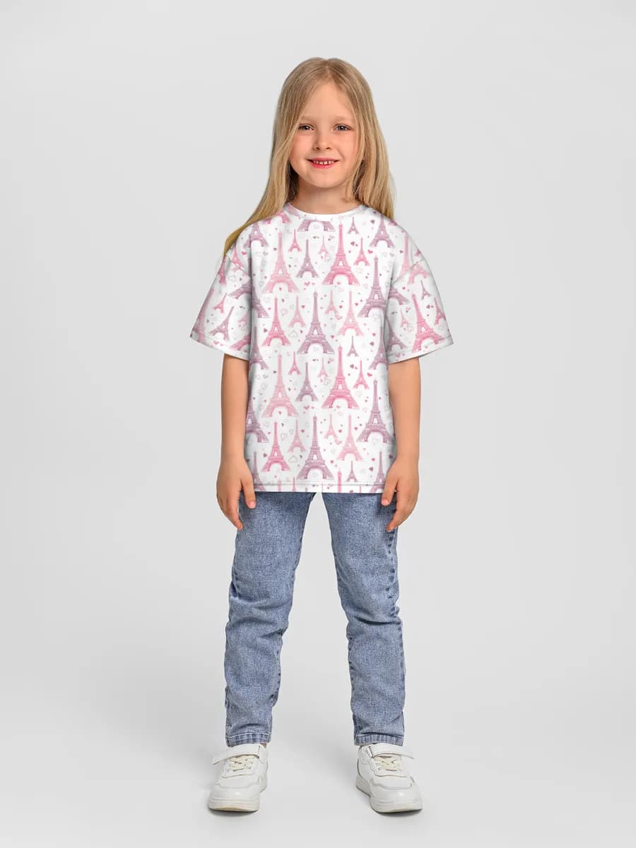 Pink Eiffel Tower Hearts