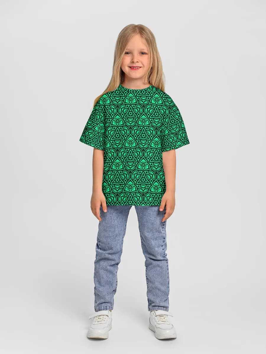 Teal Trippy Geometry