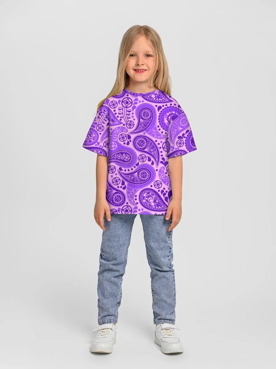 Purple Paisley Bandana Art