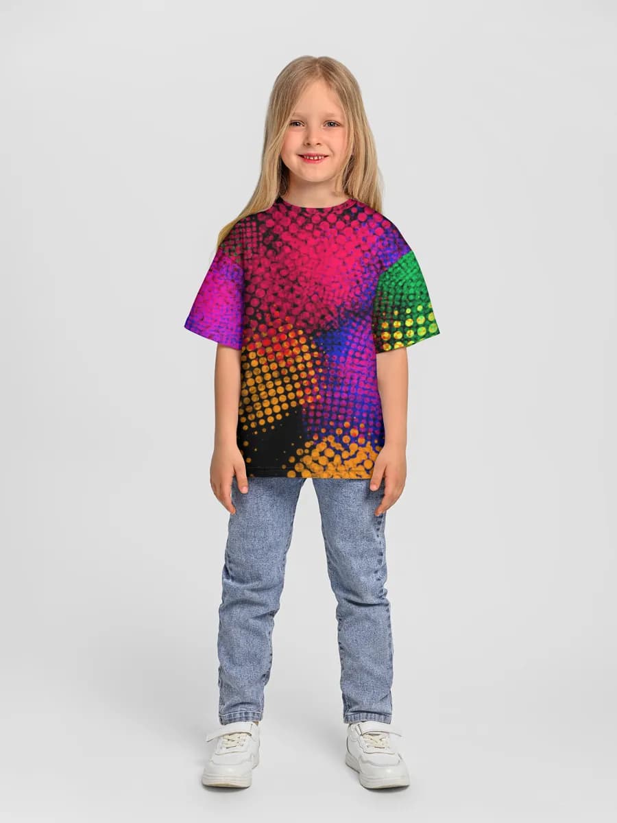 Neon Halftone Color Burst