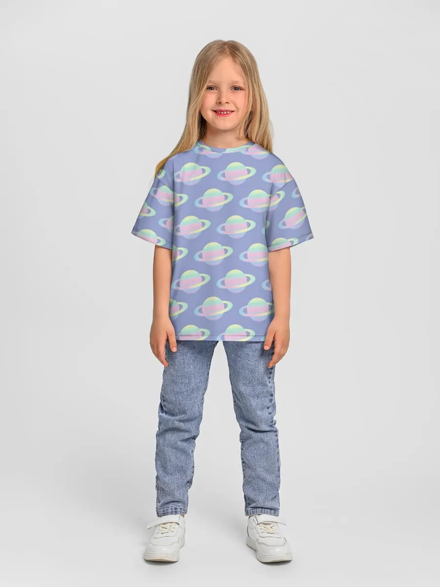 Pastel Saturn Planets