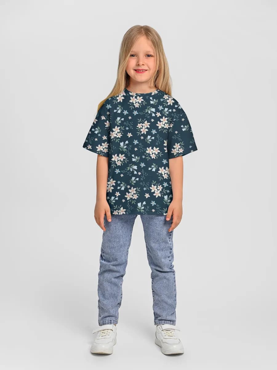 Navy Ditsy Floral Blossoms