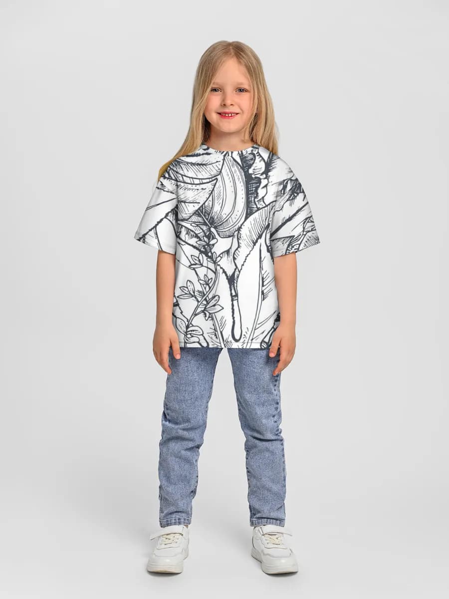 Tropical Botanical Line Art