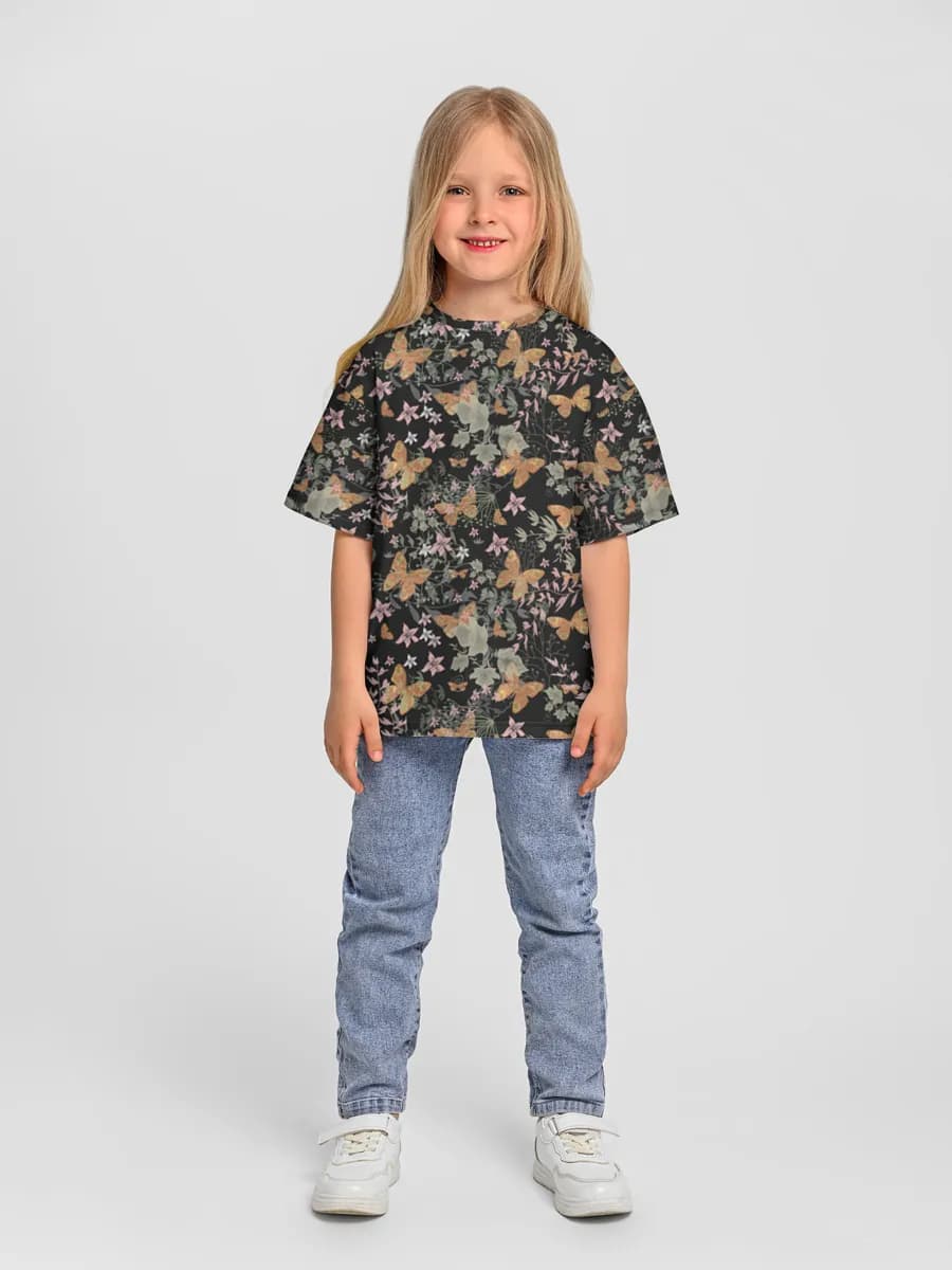 Butterflies In Dark Florals