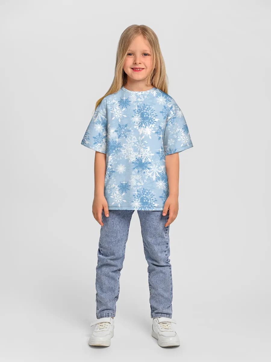 Icy Blue Snowflakes