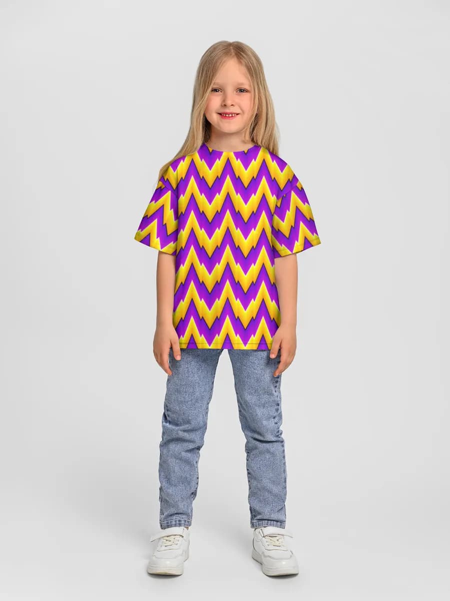 Purple Yellow Chevron Zigzags