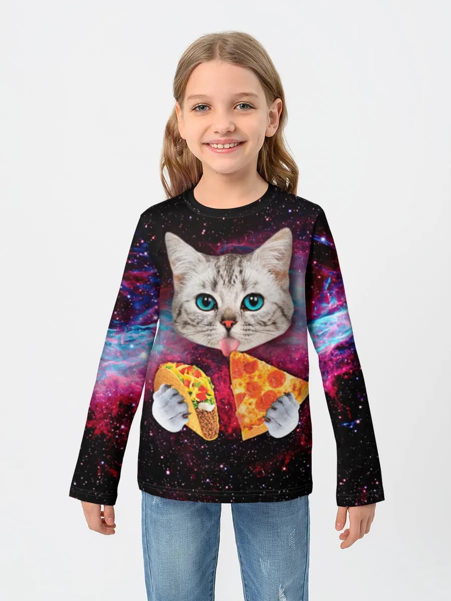 Children's cotton long sleeve shirt
