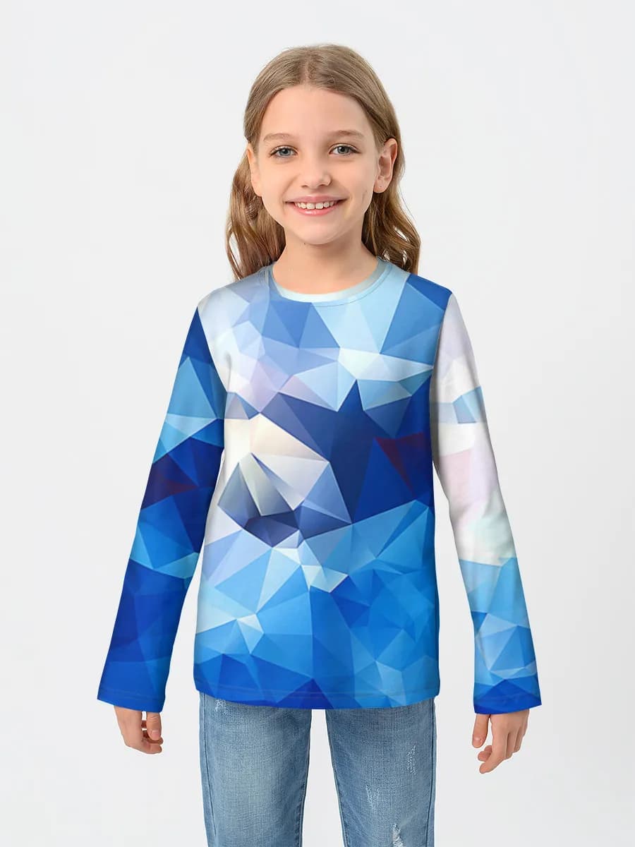 Blue Low Poly Geometry