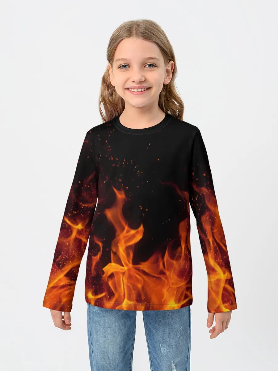 Children's cotton long sleeve shirt