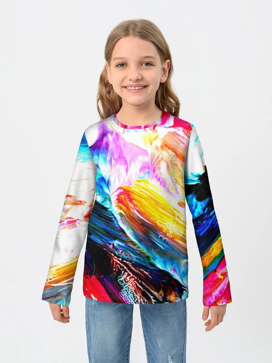 Children's cotton long sleeve shirt
